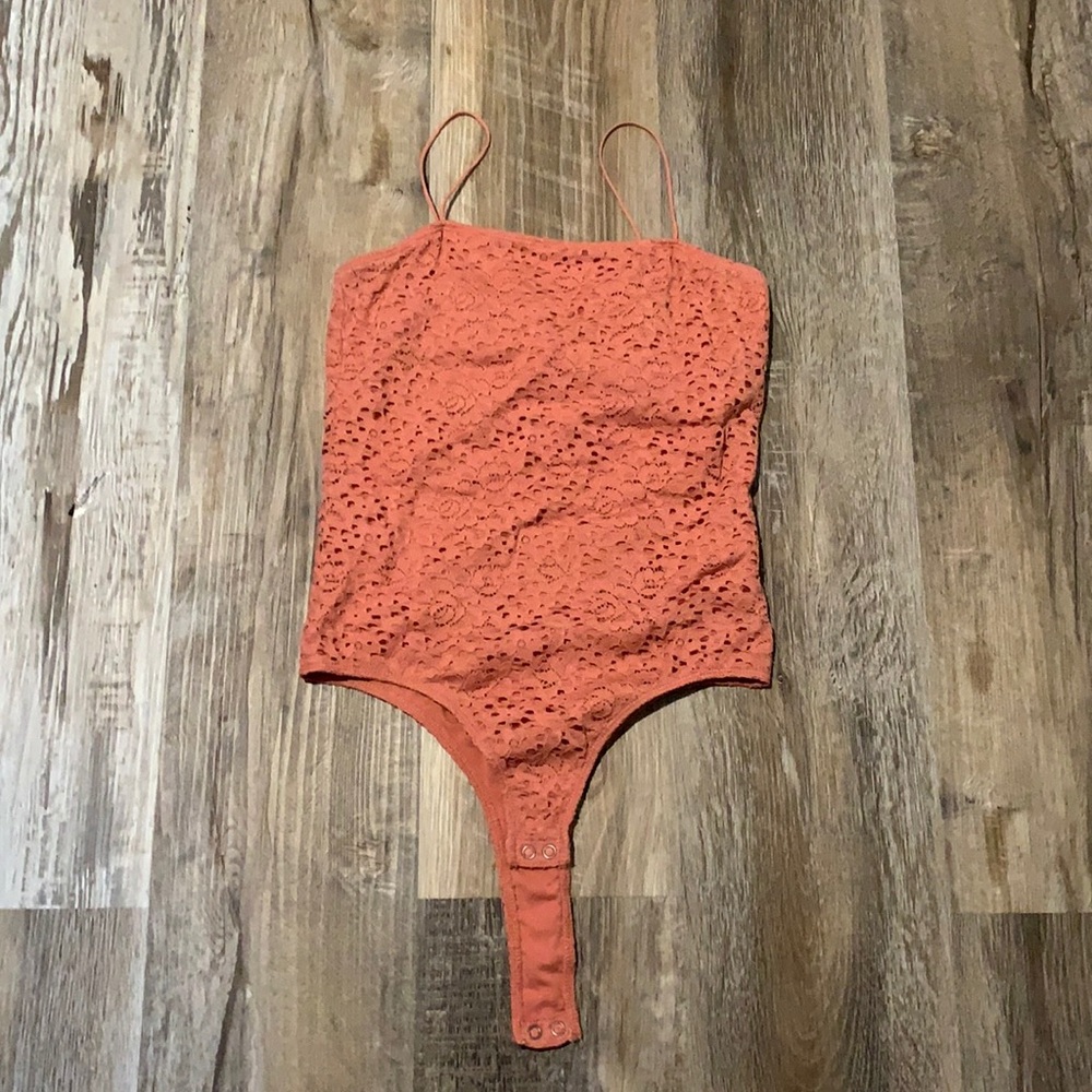 Coral pink tank bodysuit